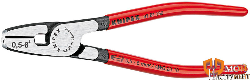 Пресс-клещи для опрессовки втулочных наконечников KNIPEX 9781180 Инструмент для обжима KNIPEX