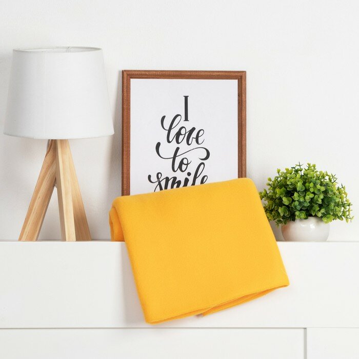 фото Плед "" Желтый 150*180 см, пл.160 г/м2, 100% п/э