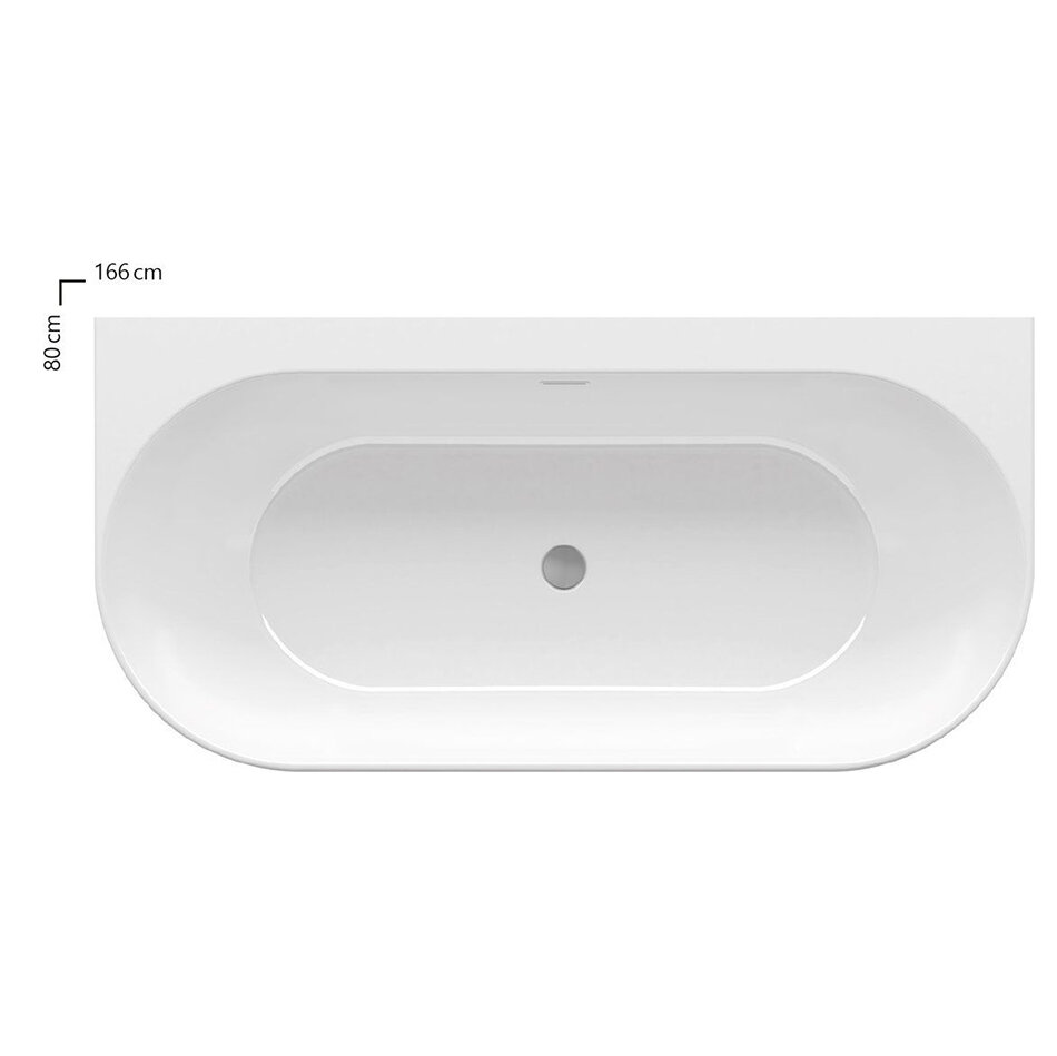Акриловая ванна Ravak Freedom W 166x80 XC00100024