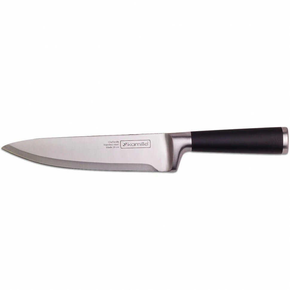 Нож кухонный Шеф 20 см Kamille из нержавеющей стали 5190