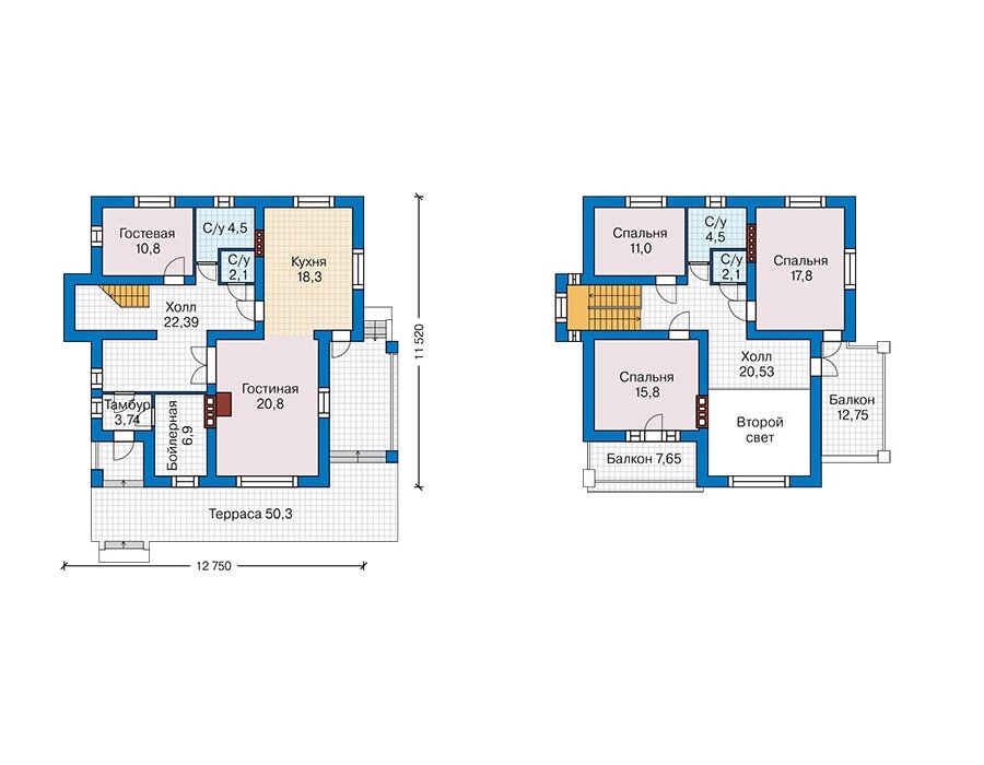 Проект дома Plans-43-35 (161 кв.м, кирпич) - фотография № 3