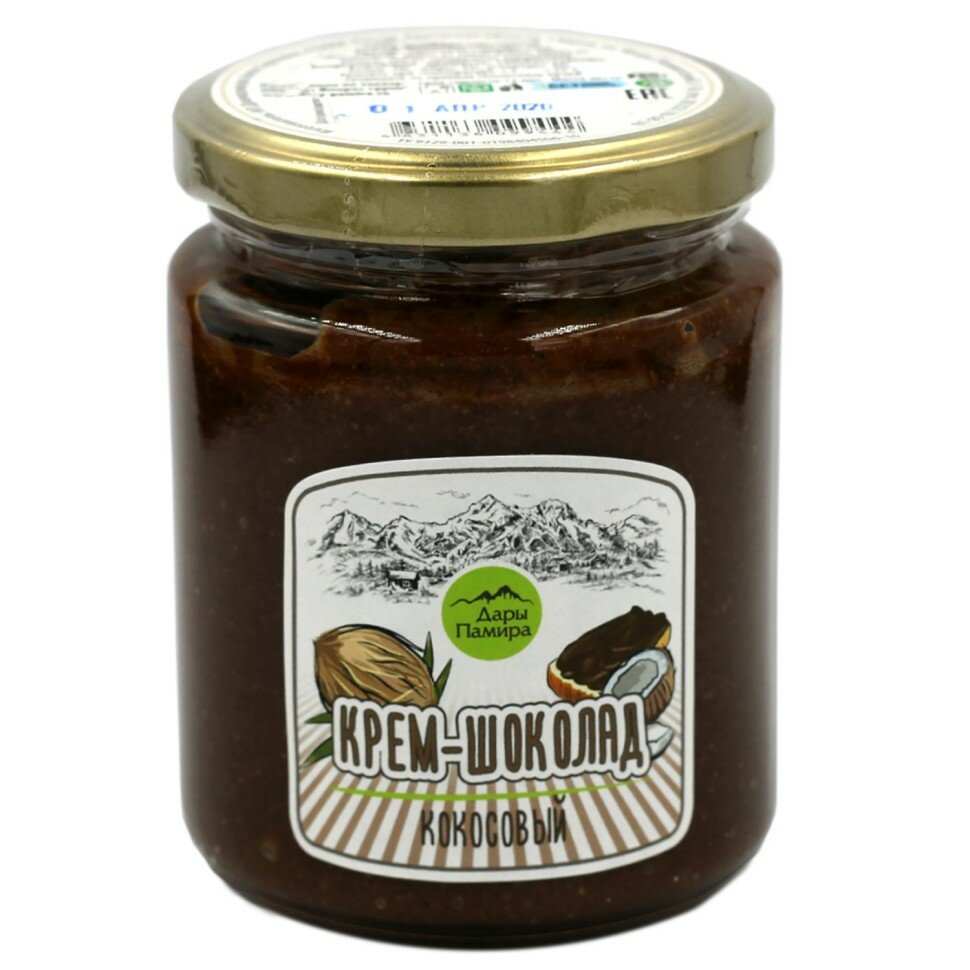 Крем-шоколад кокосовый Дары Памира Стекло 1 кг