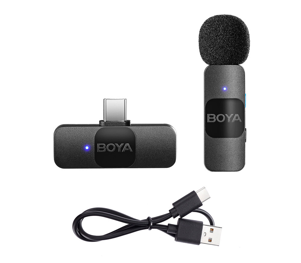 Беспроводная система Boya BY-V10, 2.4 ГГц, TX+RX, USB-C