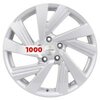 Диск 7,5*18 5*112 ET43 57,1 Khomen Wheels KHW1801 (Tiguan/Kodiaq) F-Silver - изображение