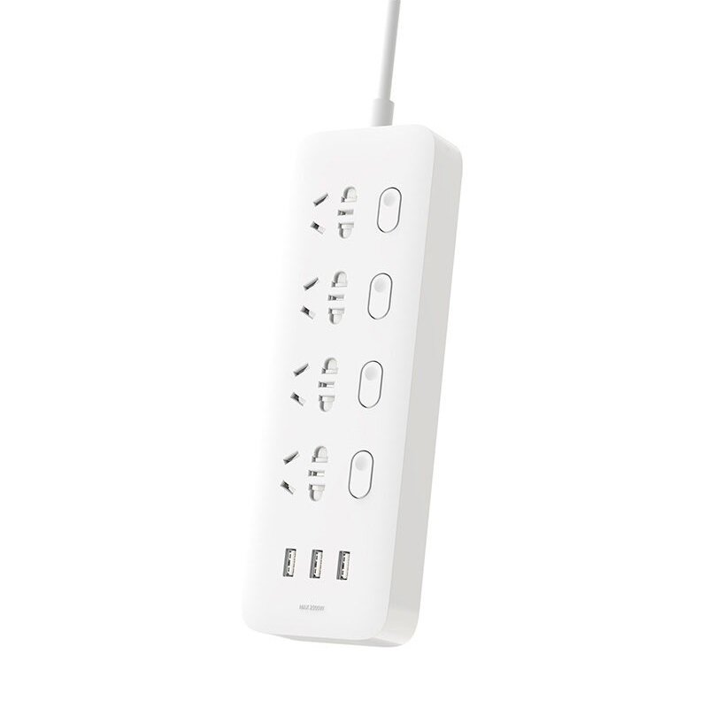 Сетевой фильтр Xiaomi Mi Power Strip 4 розетки и 3 USB порта White (MJSWSKCXB-01QM)