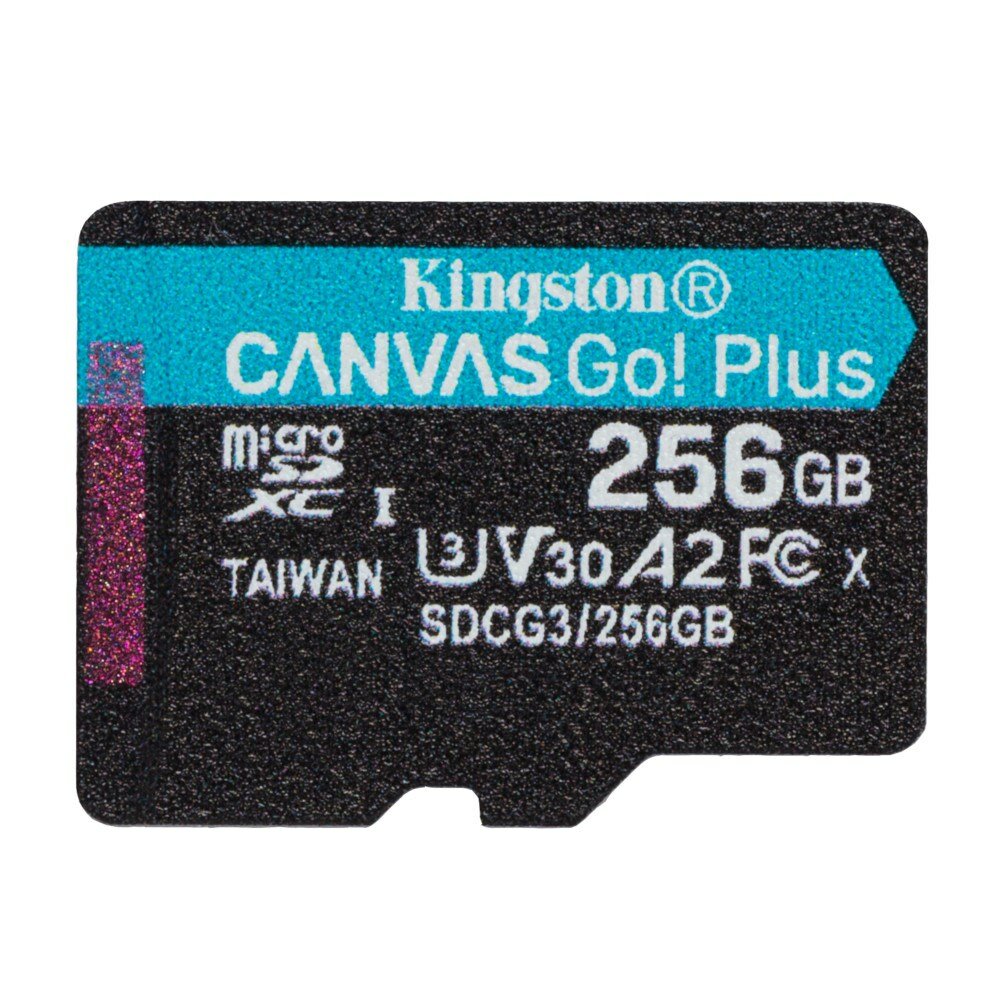 microSD Memory Card SDXC 256GB Class10 UHS-I U3 Kingston Canvas Go Plus 170R A2 V30 170MB/s (SDCG3/256GBSP)