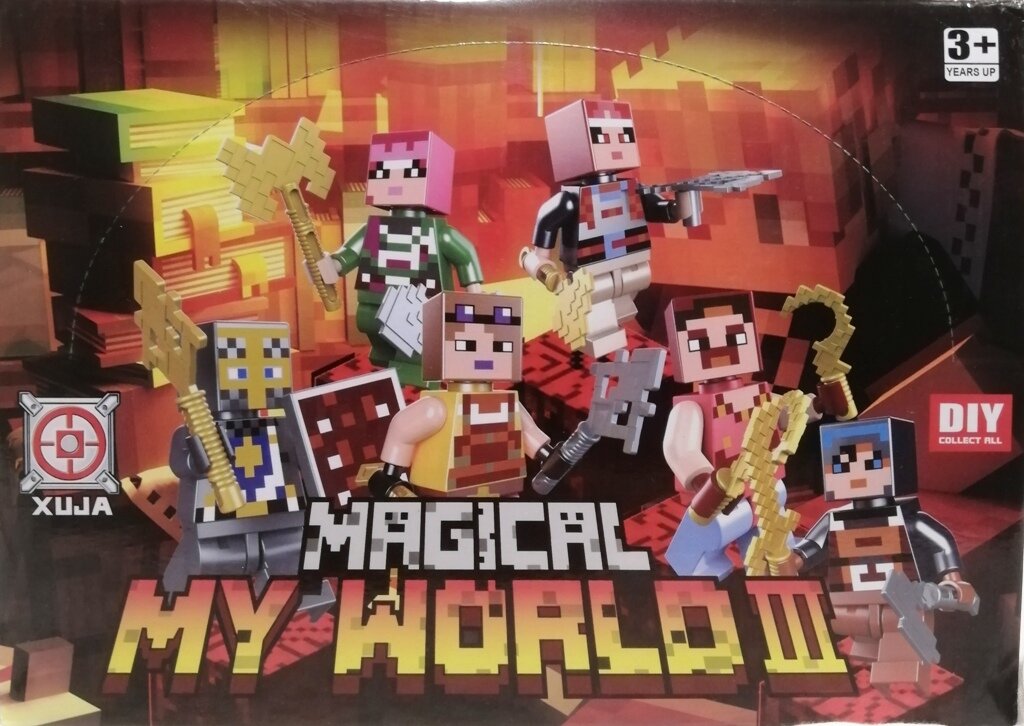 фото "Персонажи / большой человечек / Minecraft MY WORLD III набор 6 фигурок , по мотивам игры"