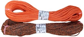 "Шнур ( верёвка ) полипропиленовый рыболовно-туристический 4 мм х 50 м комплект 2 штуки (оранжевый, оранжево-черный)."