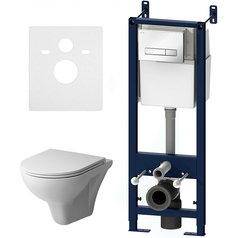 Инсталляция с подвесным унитазом AM.PM Gem IS30201.901700 с сиденьем микролифт и клавишей