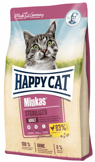 Happy Cat Minkas Sterilised сухой корм для взрослых стерилизованных кошек Птица