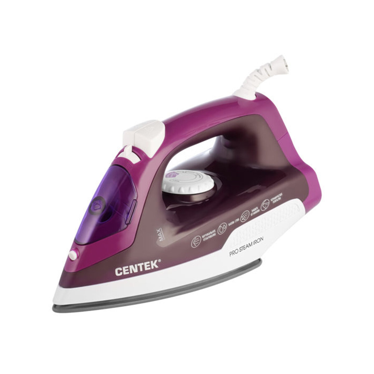 Утюг Centek CT-2348 VIOLET, 1800 Вт, подошва керамическая