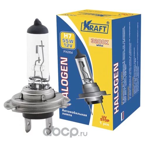 Лампа 12V H7 55W PX26d KRAFT 1 шт. картон OBERKRAFT KT700014