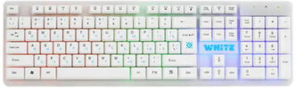 Клавиатура Defender White GK-172 RU,радуж. подсветка,104 кнопки
