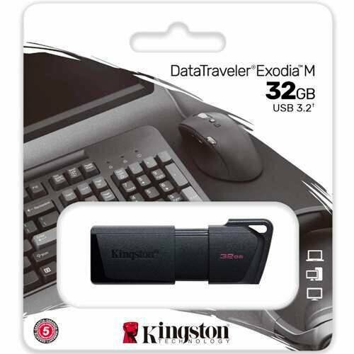 Флешка Kingston DataTraveler Exodia M 32 Гб usb 3.0 Flash Drive - черная