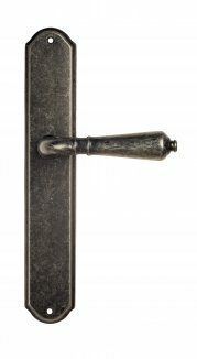 Дверная ручка Venezia "VIGNOLE" на планке PL02 античное серебро