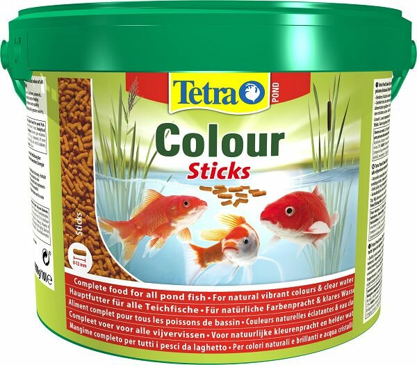 Tetra TetraPond Colour Stick специальный корм для усиления окраса прудовых рыб, палочки 10 л