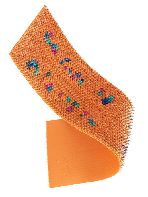 Массажный коврик ляпко аппликатор "Квадро плюс" (шаг игл 5,8 мм, размер 118 х 470 мм) оранжевый