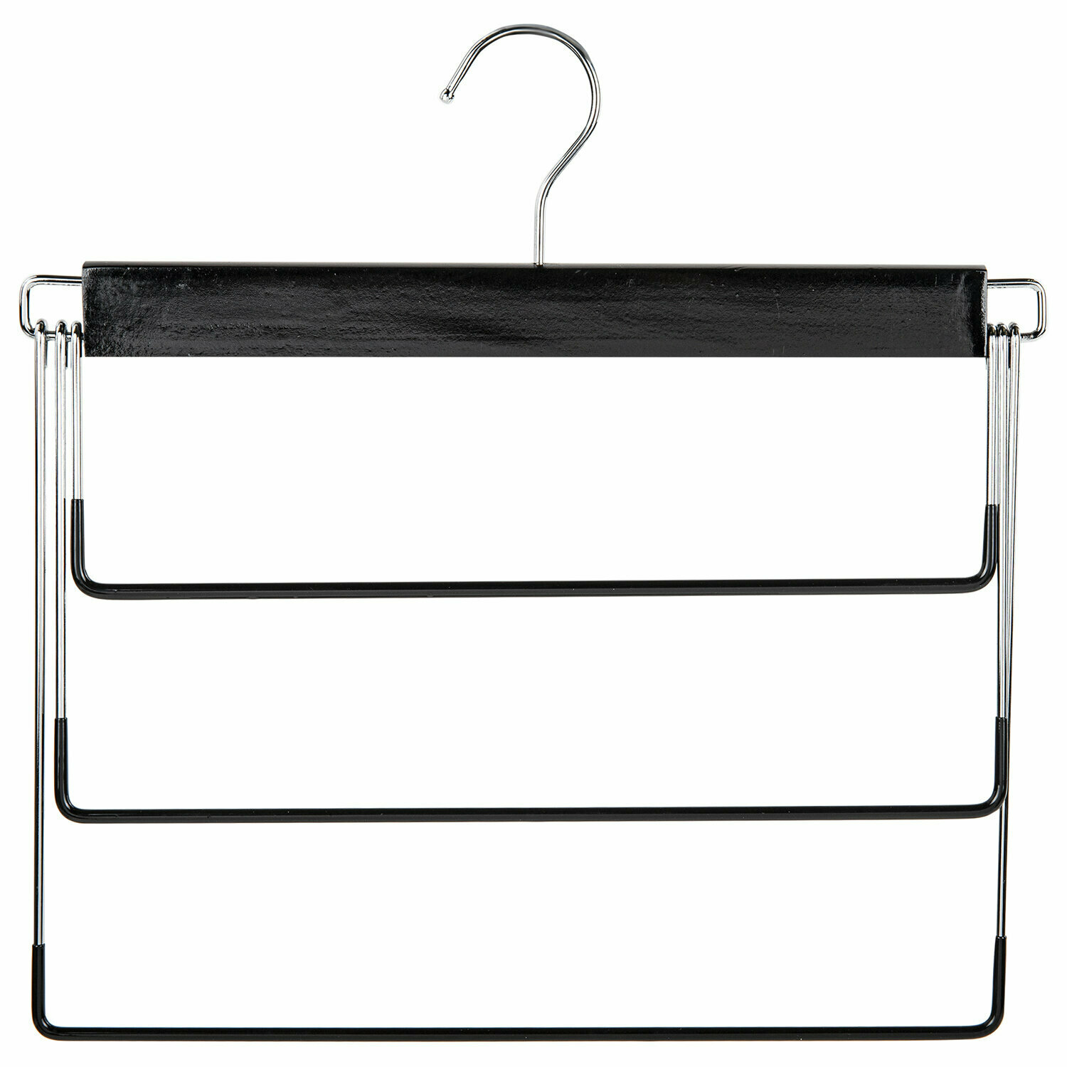 фото Вешалка-плечики качели 3 секции, металлическая, для юбок и брюк, ПВХ-покрытие, BRABIX, 607473, комплект 2 шт.