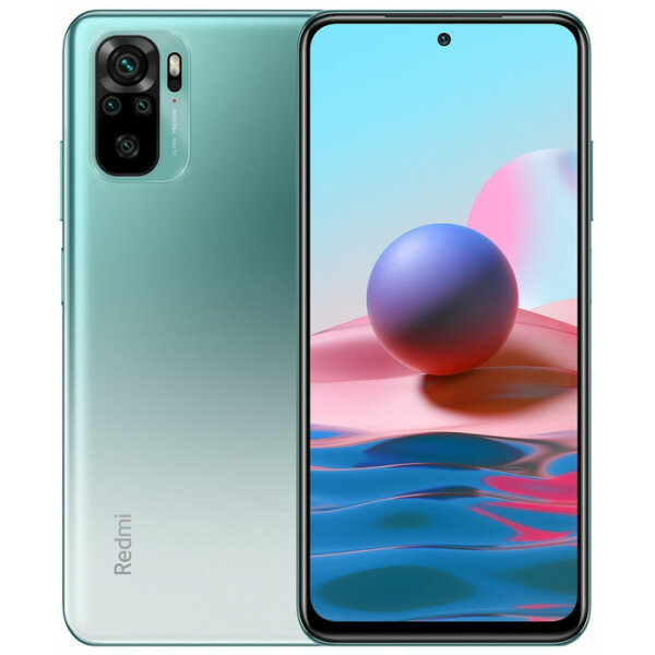 Смартфон Xiaomi Redmi Note 10 4/128GB Лазурное озеро Global Version