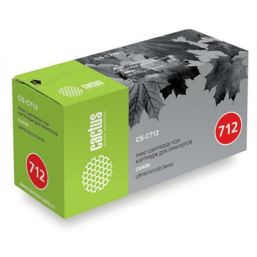 Картридж Cactus CS-C712S для Canon LBP-3010/3020, черный