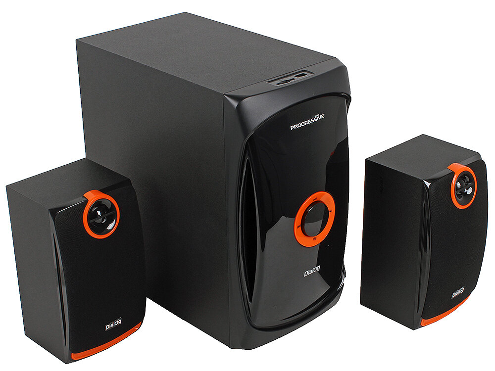  Dialog Progressive AP-200 BLACK - 2.1, 30W+2*15W RMS, USB+SD reader