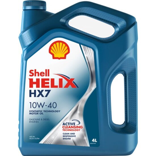 Моторное масло SHELL Helix HX7 10W-40 полусинтетическое 4 л