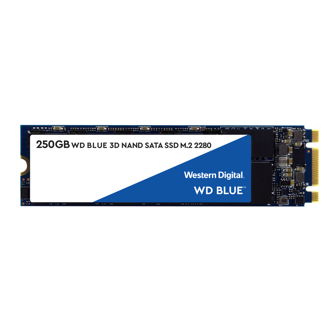 Накопитель SSD Western Digital WDS250G2B0B Blue /SATA III/250GB /Скорость чтения 550МБайт/с Скорость записи 525МБайт/с
