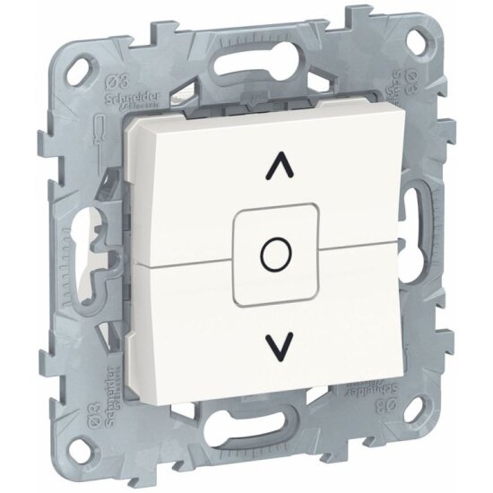 Выключатель жалюзи двухклавишный SCHNEIDER ELECTRIC UNICA NEW для жалюзи, 2-клавишный, сх. 4 белый