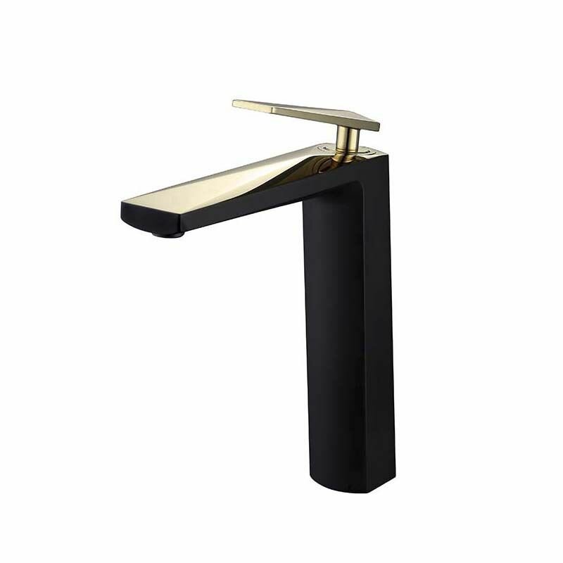 Смеситель Boheme Venturo 382-b для раковины, черный - золото