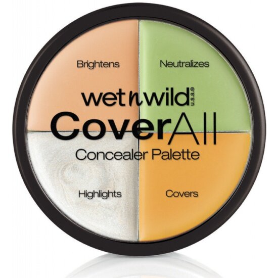 Набор корректоров для лица WET N WILD Coverall Concealer Palette E61462, 4 тона