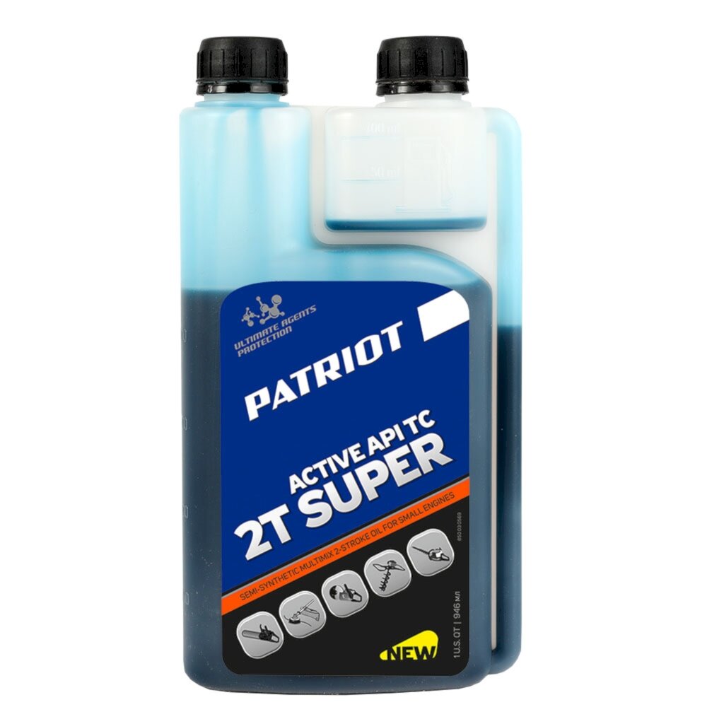 Масло 2-х тактное полусинтетическое Patriot SUPER ACTIVE 0,946 л 850030569