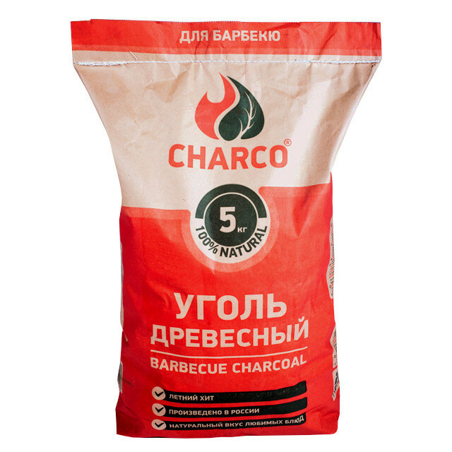 уголь CHARCO древесный 5кг