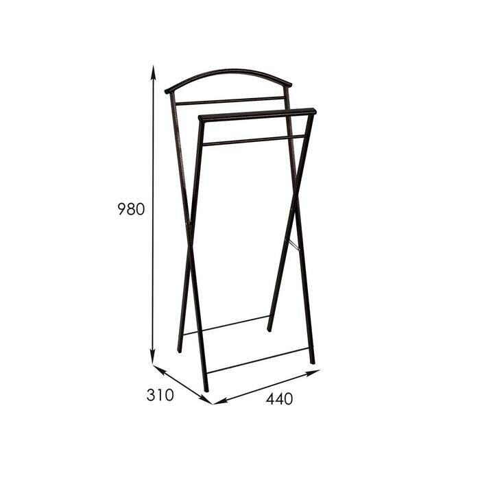ЗМИ Вешалка костюмная «Контур», 44×31×98 см, цвет медный антик - фотография № 3