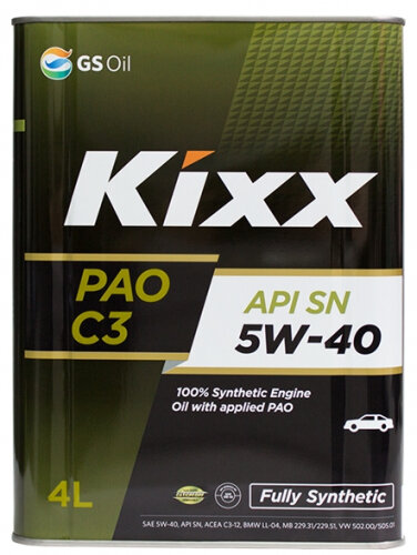 Моторное масло KIXX PAO 5W-40 синтетическое 4 л