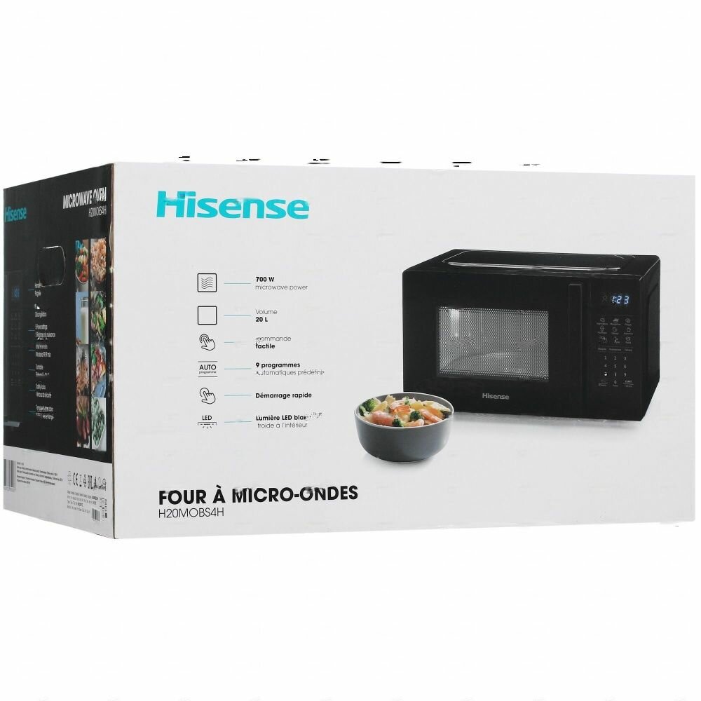 Микроволновая печь Hisense H20MOBS4H черный - фотография № 9