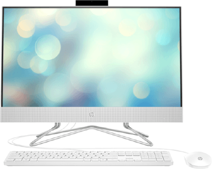 Моноблок HP 24-df0125ur 23.8" Full HD Ath 3050U (2.3) 8Gb SSD256Gb RGr CR Windows 10 GbitEth WiFi BT 65W клавиатура мышь Cam белый 1920x1080 496X7EA