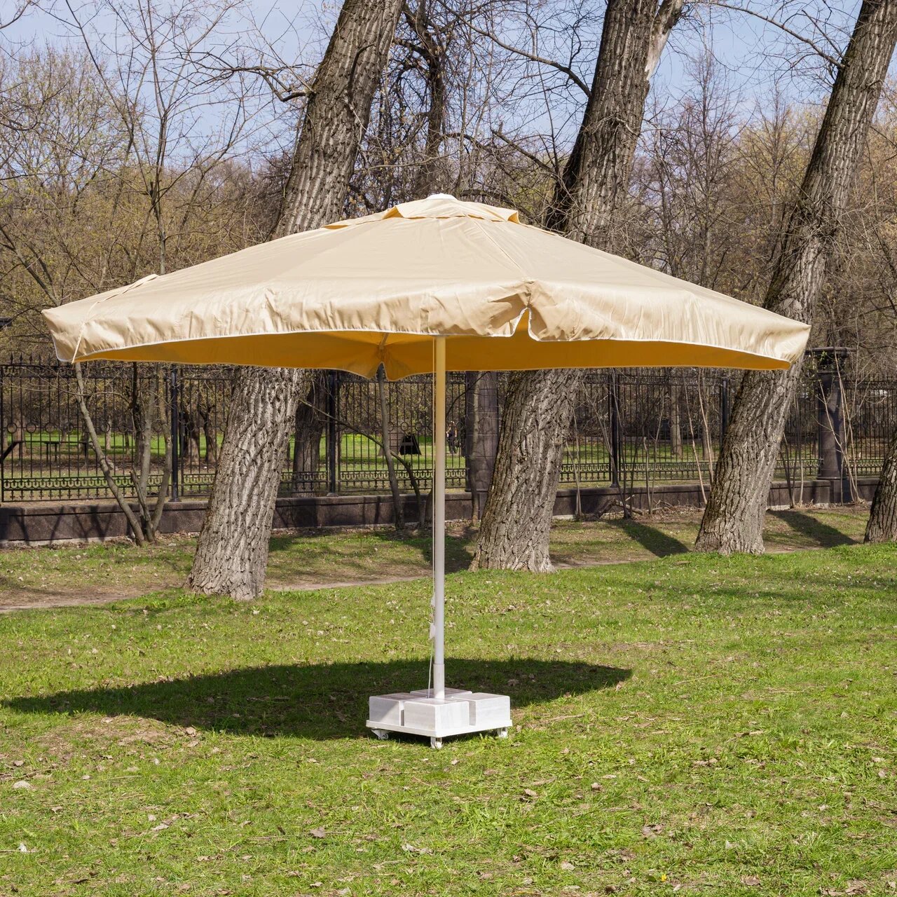 Зонт MISTRAL 300 квадратный с воланом (база в комплекте) - фотография № 3