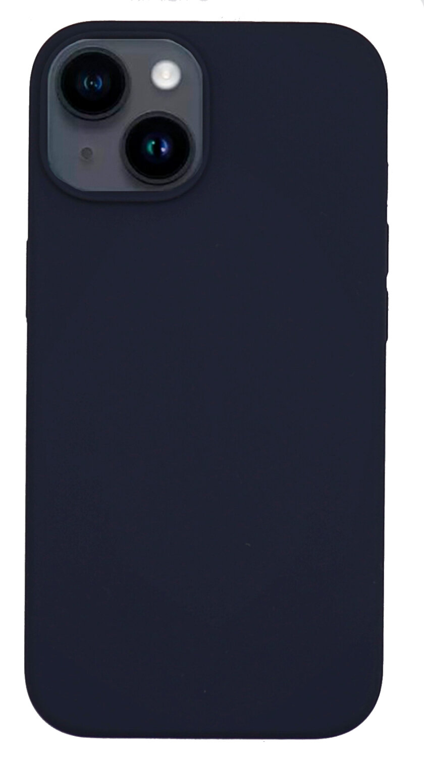 фото Чехол-накладка для iPhone 14, Silicon Case, без лого, темно-синий