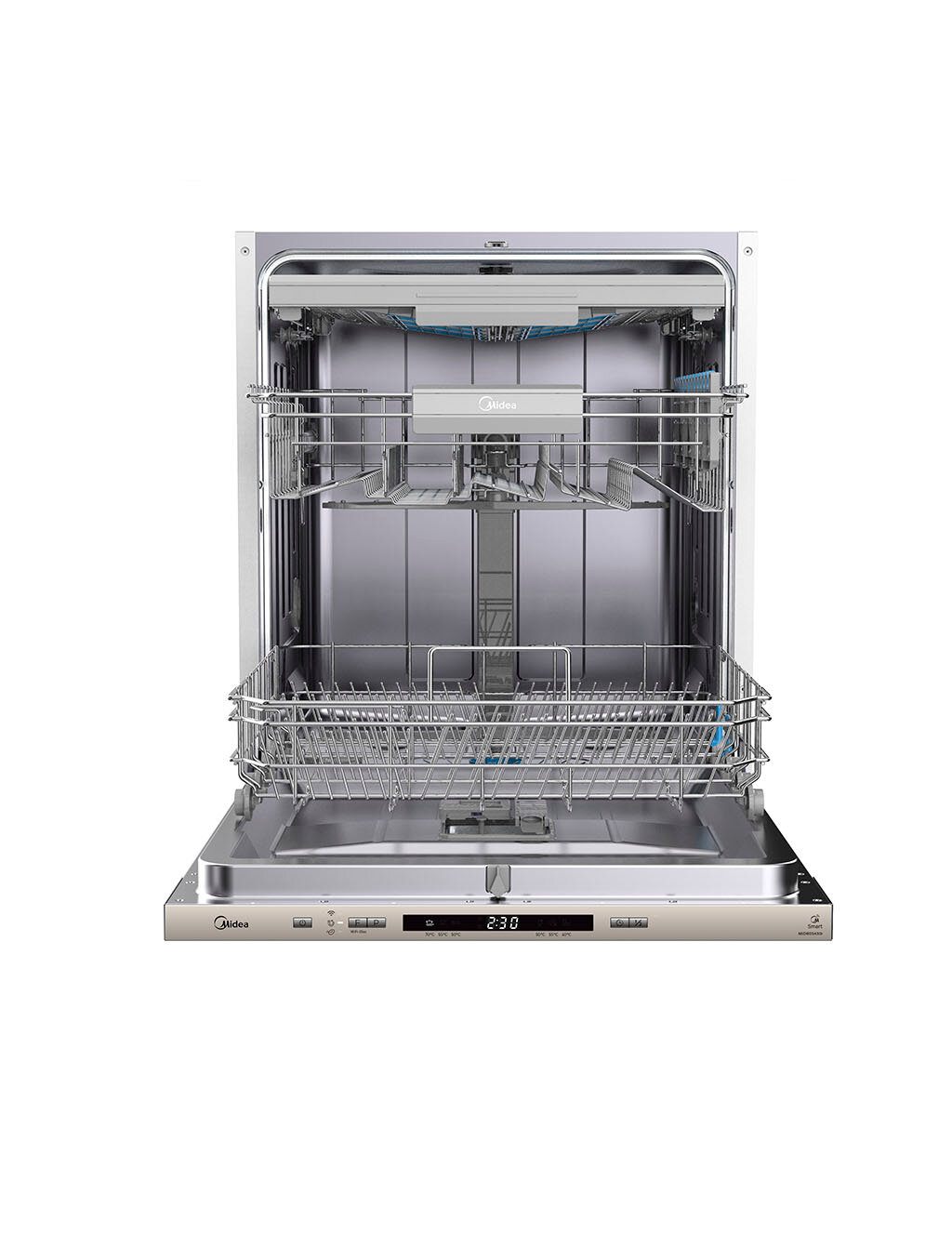 Встраиваемая посудомоечная машина 60см MIDEA MID60S430i белый (3 корз,WiFi) - фотография № 3