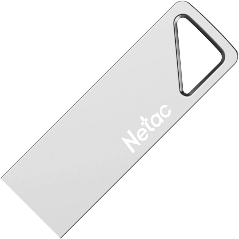 Флеш Диск Netac U326 8Gb , USB2.0, металлическая плоская