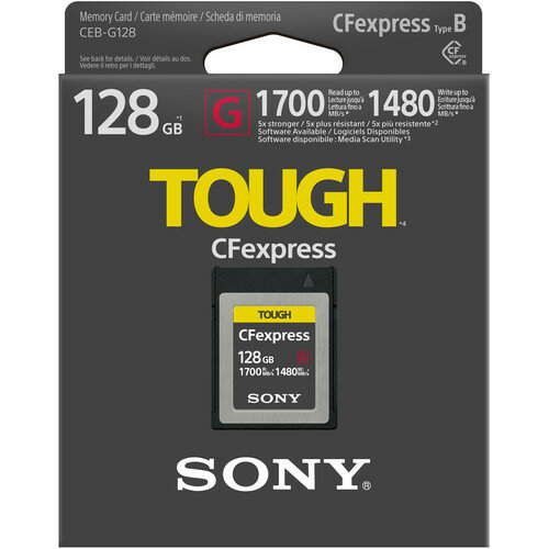 Sony 128GB CFexpress Type B TOUGH Memory Card (CEBG128/J)