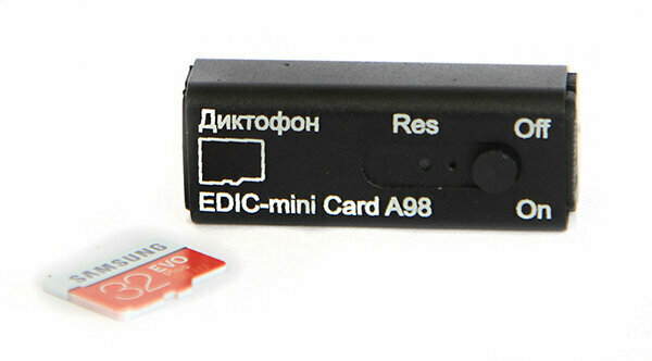 Диктофон Edic-mini Card А98