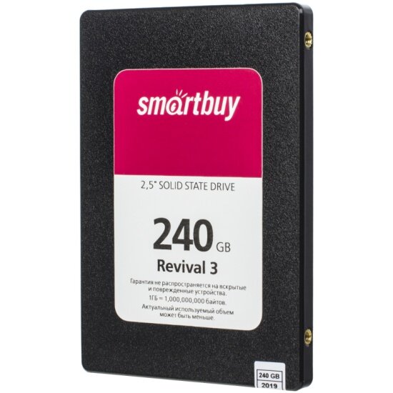 SSD диск SMARTBUY 2.5" Revival 3 240 Гб SATA III 3D TLC NAND (SB240GB-RVVL3-25SAT3)