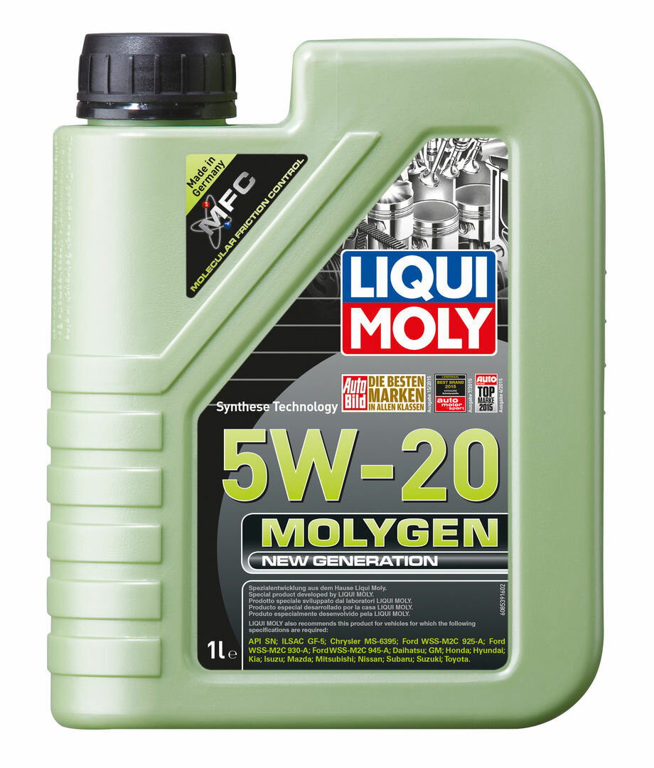 HC-синтетическое моторное масло LIQUI MOLY Molygen New Generation 5W-20