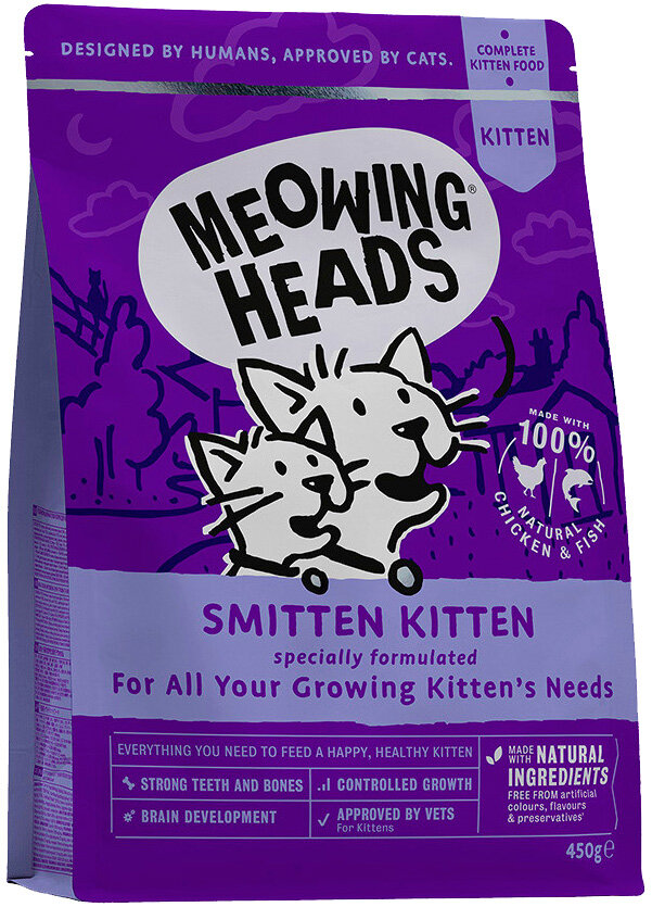 MEOWING HEADS Восторженный котенок для котят с курицей и рисом (045 кг)