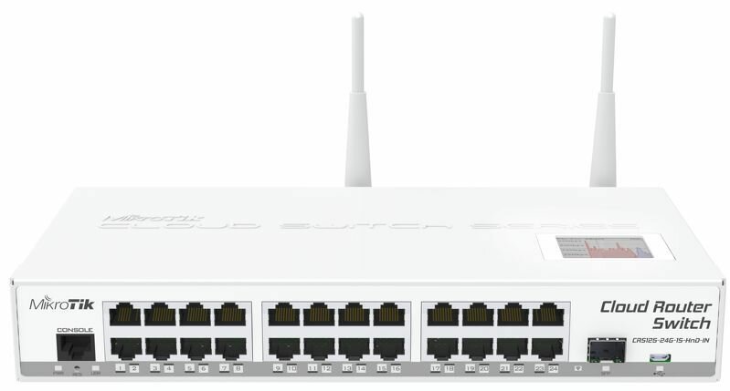 Коммутатор MikroTik CRS125-24G-1S-2HND-IN, управляемый, 24port Gigabit Ethernet