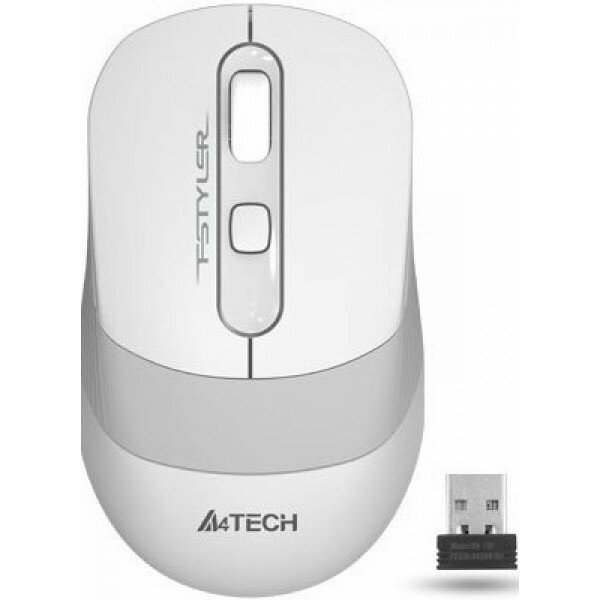 Мышь беспроводная A4Tech Fstyler FG10 , белый/серый , оптическая, 2000dpi , USB, 4 кнопки (1147569)