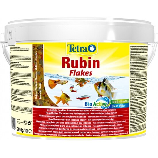 Корм для усиления насыщенности окраса рыб TETRA Rubin Flakes 10 литров хлопья