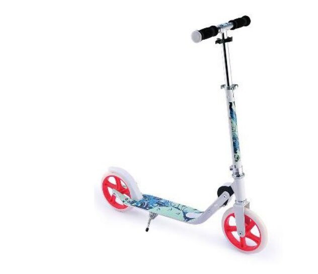 Самокат складной "ScooTer" (белый, регулируемая ручка, тормоз, до 100 кг)