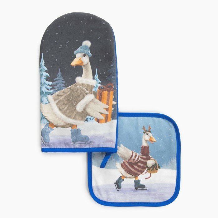 фото Набор кух. Этель Holiday варежка 15х28см, прихватка 19х19см,100%хл